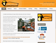 Tablet Screenshot of chrishollonconstruction.com